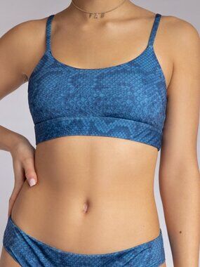 Creatures of XIX Blue Snake Sports Bra S Small Eco Classix
